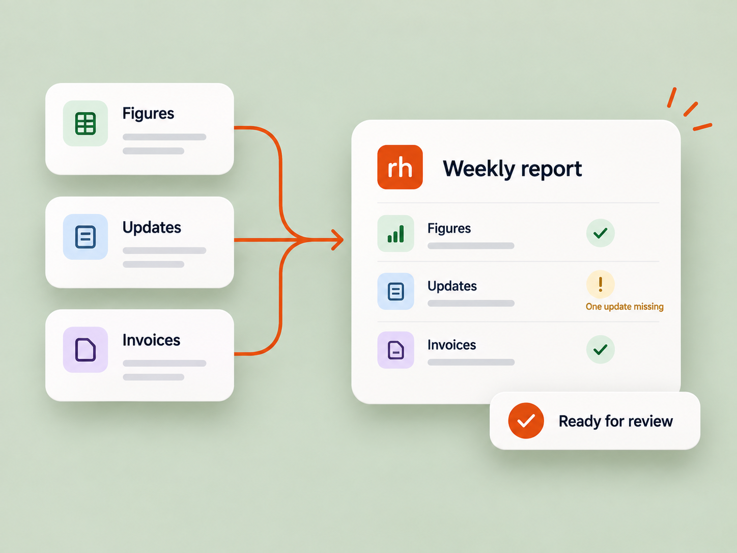 Illustration for the client update assistant.